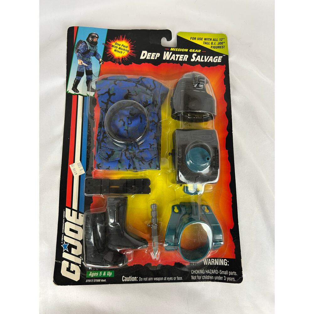 Vintage GI Joe Deep Water Salvage Mission Gear New on Card Hasbro